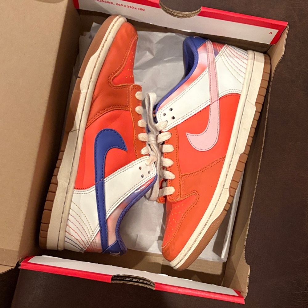 Nike Orange and Blue Sneakers